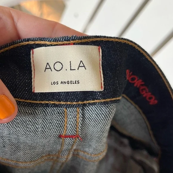 AO.LA by Alice and Olivia good high rise button fly denim jeans